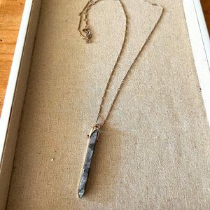 Stella & Dot Rose Gold Stone Rebel pendant